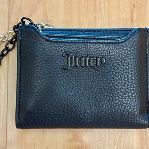 Juicy Couture Black Leather Pebbled Wallet